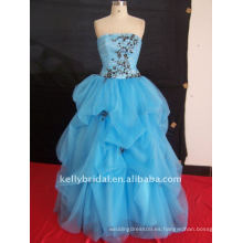 El cordón y los vestidos azules del quinceanera del cordón 100_6643